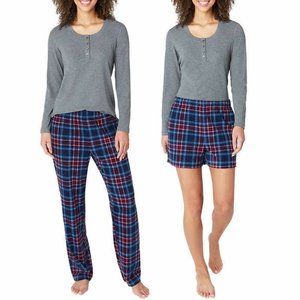 Eddie Bauer Ladies' 3-Piece Waffle Fleece Pajama Set
